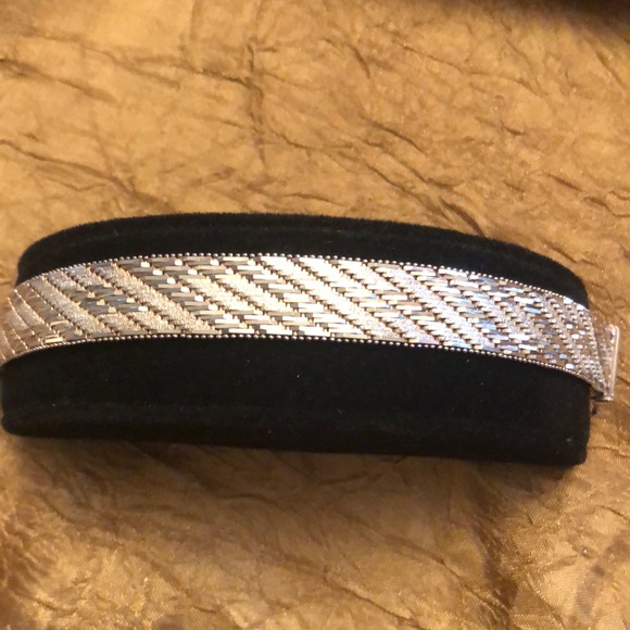 Vintage IBB Sterling Silver Wide Woven Bracelet - Picture 2 of 15